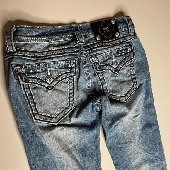 Miss Me Signature Bootcut Jeans Women’s (28x32) Medium Wash Flap Pockets y2k 00s - Picture 10 of 15